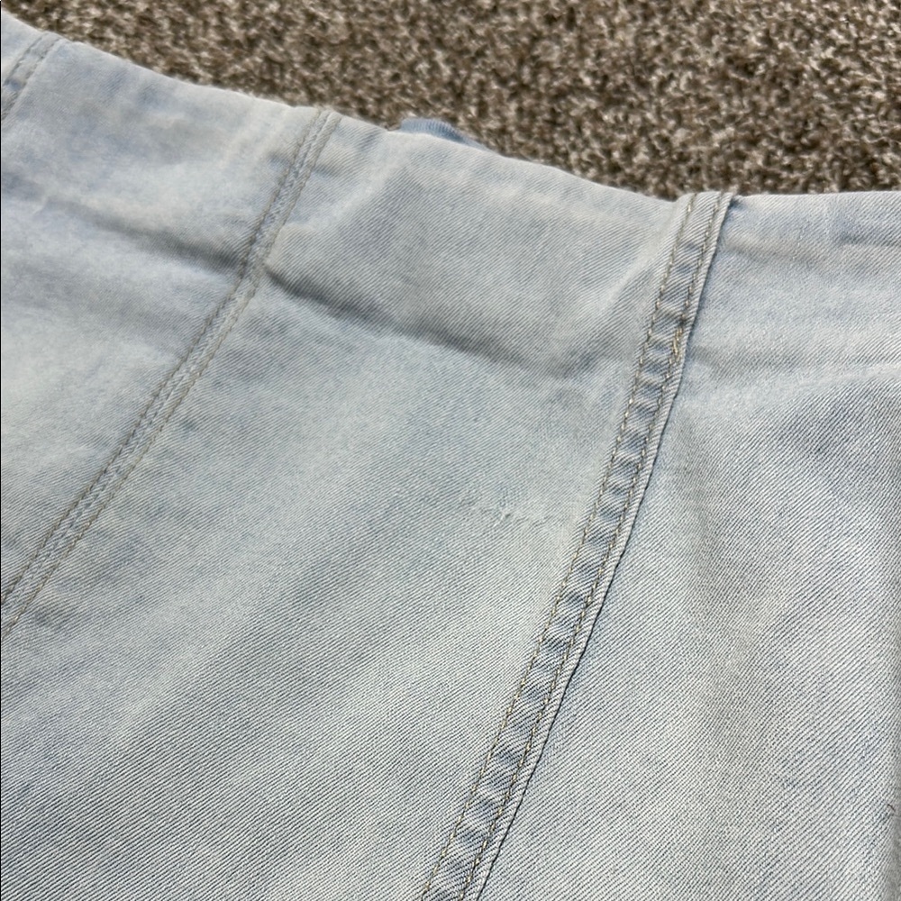 Wild fable small denim Blue Mini Skirt - zipper back stretch - Picture 10 of 12
